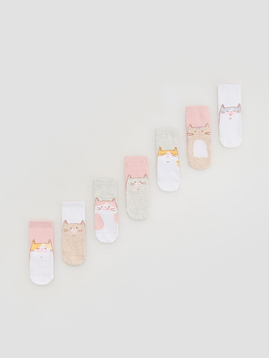 Cotton socks 7 pack - multicolor - RESERVED