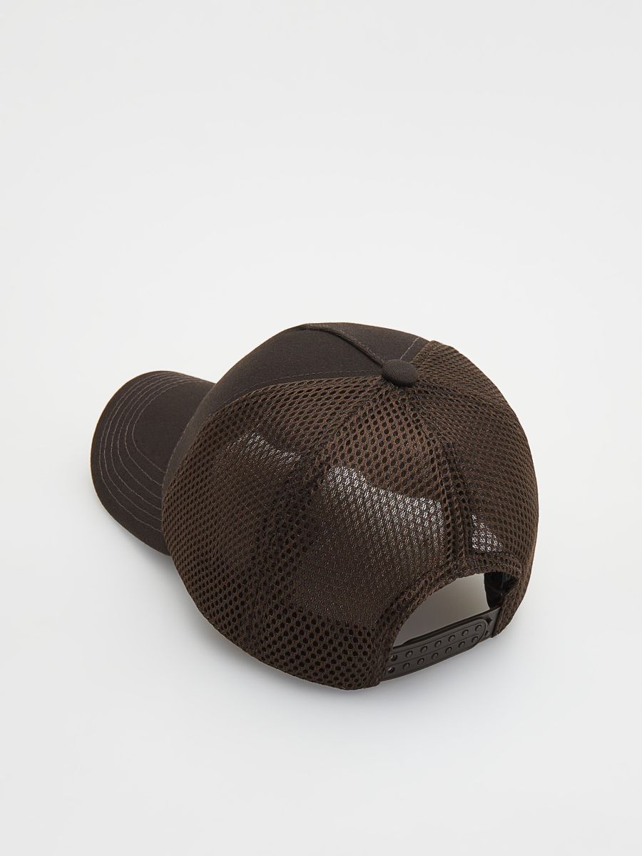 Trucker cap with patch - dusty brown - RESERVED - 2
