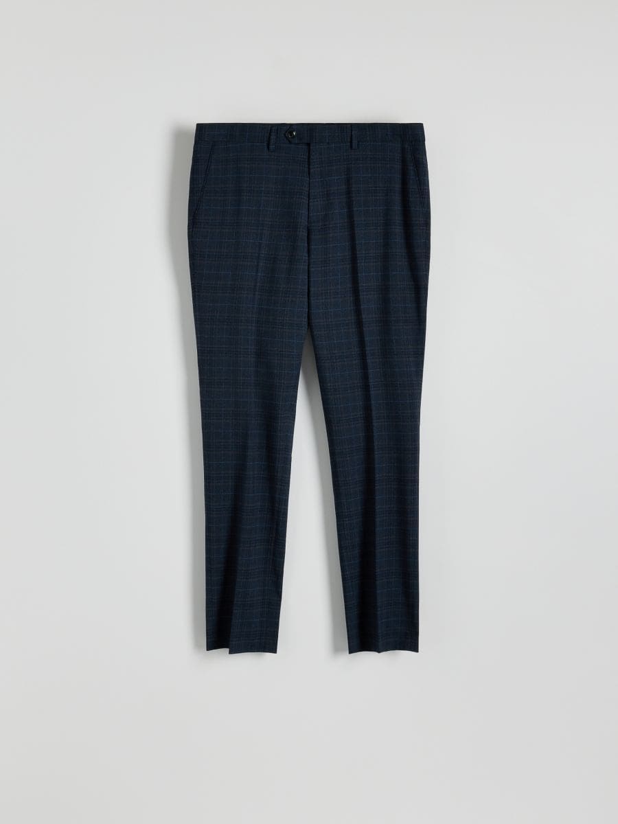 Slim trousers with pressed crease - navy - RESERVED - 5