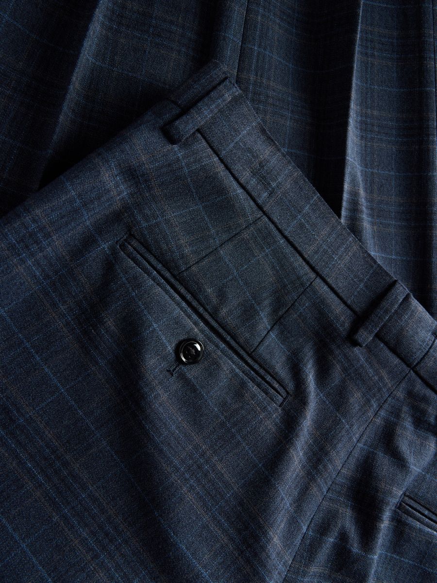 Slim trousers with pressed crease - navy - RESERVED - 6