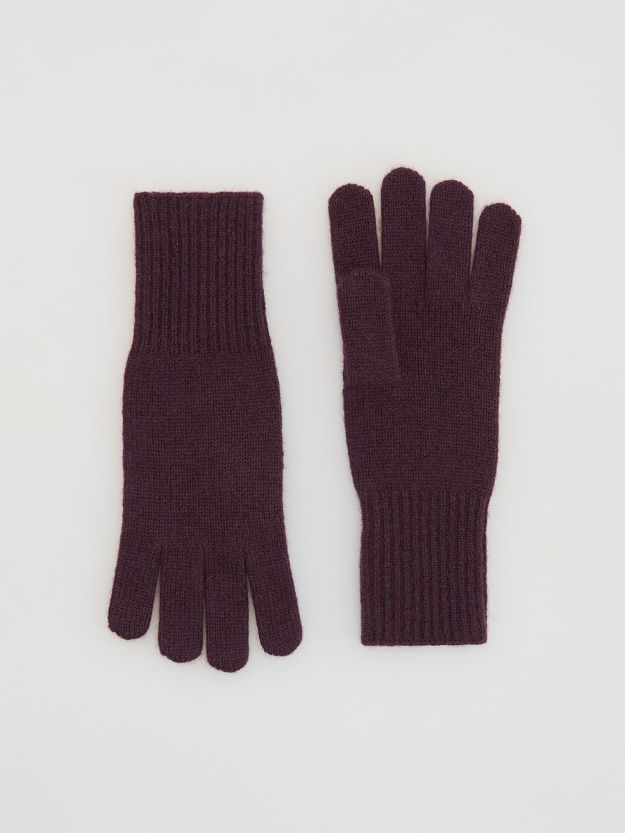 LADIES` GLOVES - mahogany - RESERVED
