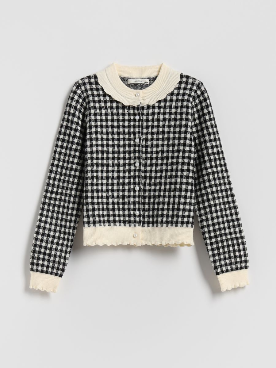 Check cardigan - multicolor - RESERVED