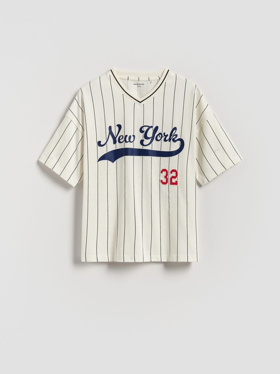 T-shirt with print - cream - RESERVED