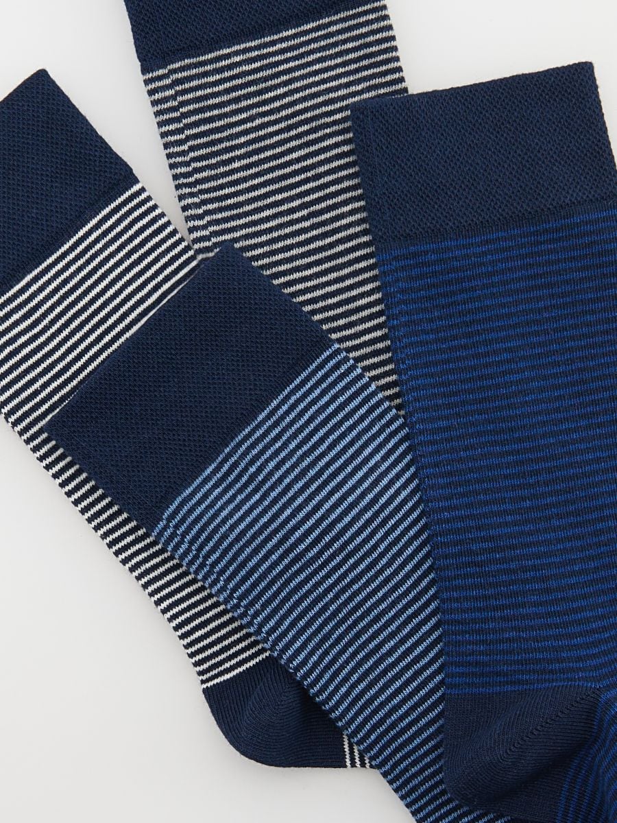 Stripe socks 4 pack - navy - RESERVED - 2