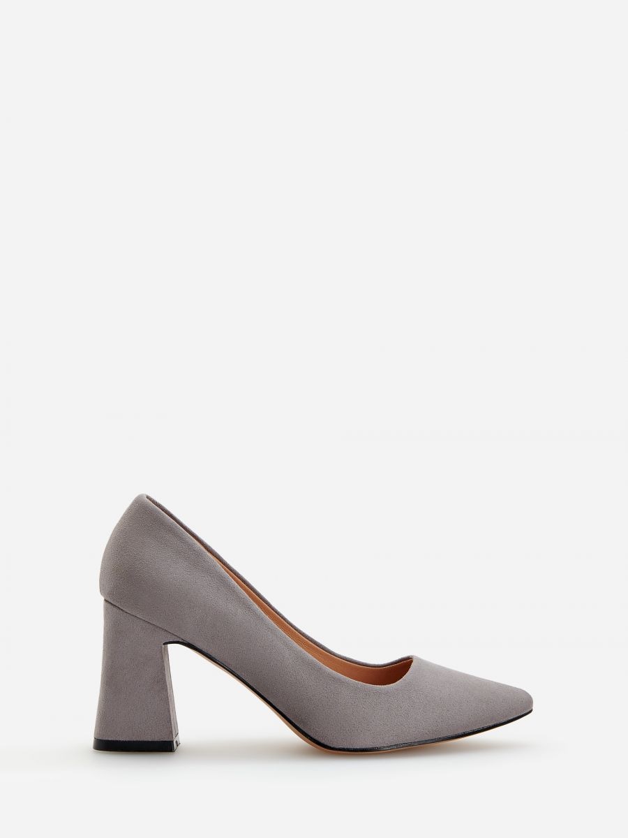 Buy ATTENTION, IT'S MYSTERIOUS GREY HEELED SANDALS for Women Online in India