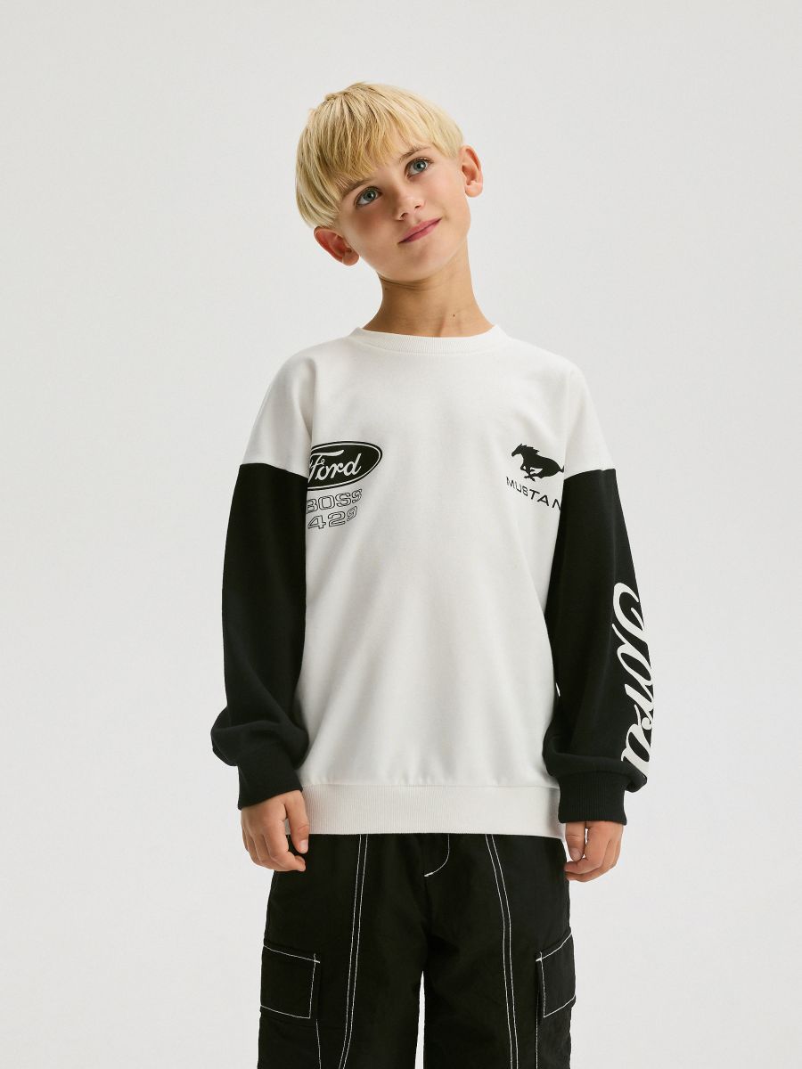 BOYS` JOGGING TOP - кремовий - RESERVED