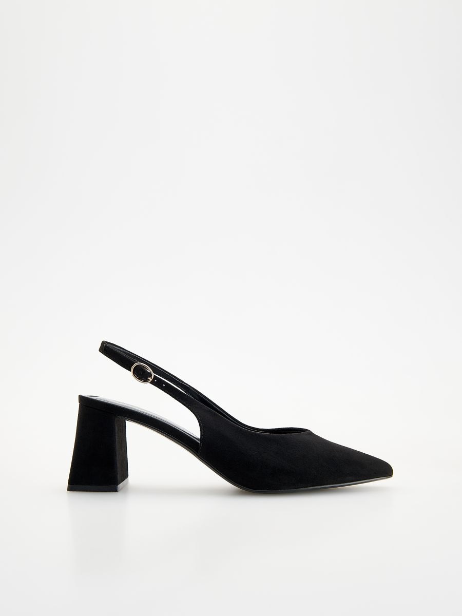 Pumps with open heel - black - RESERVED