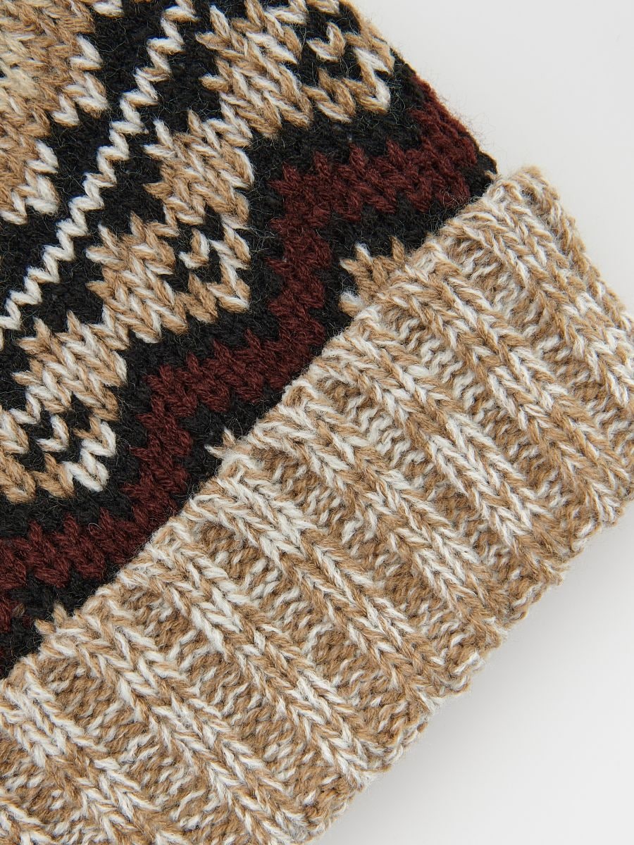 Beanie with pom pom - beige - RESERVED - 2