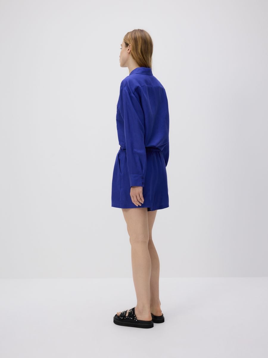 Shorts with linen blend - hyacinth - RESERVED - 3