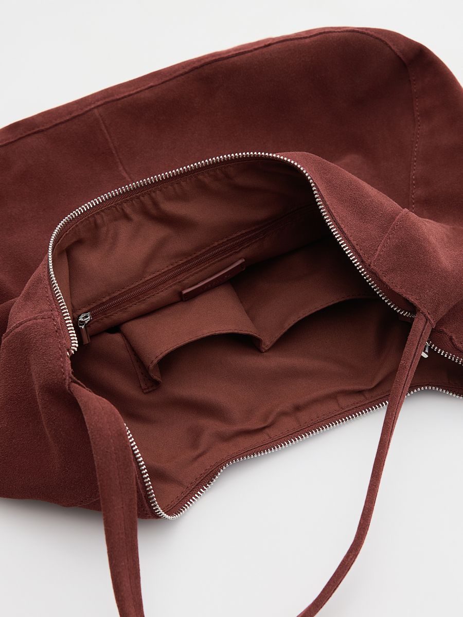 Sac cabas en daim synthétique - maroon - RESERVED - 4