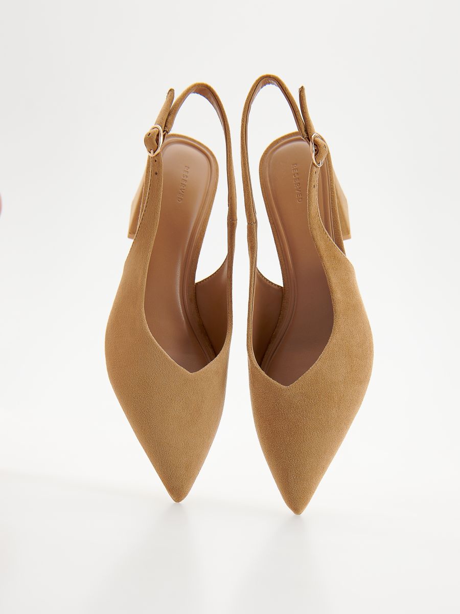 Pumps with open heel - beige - RESERVED - 3