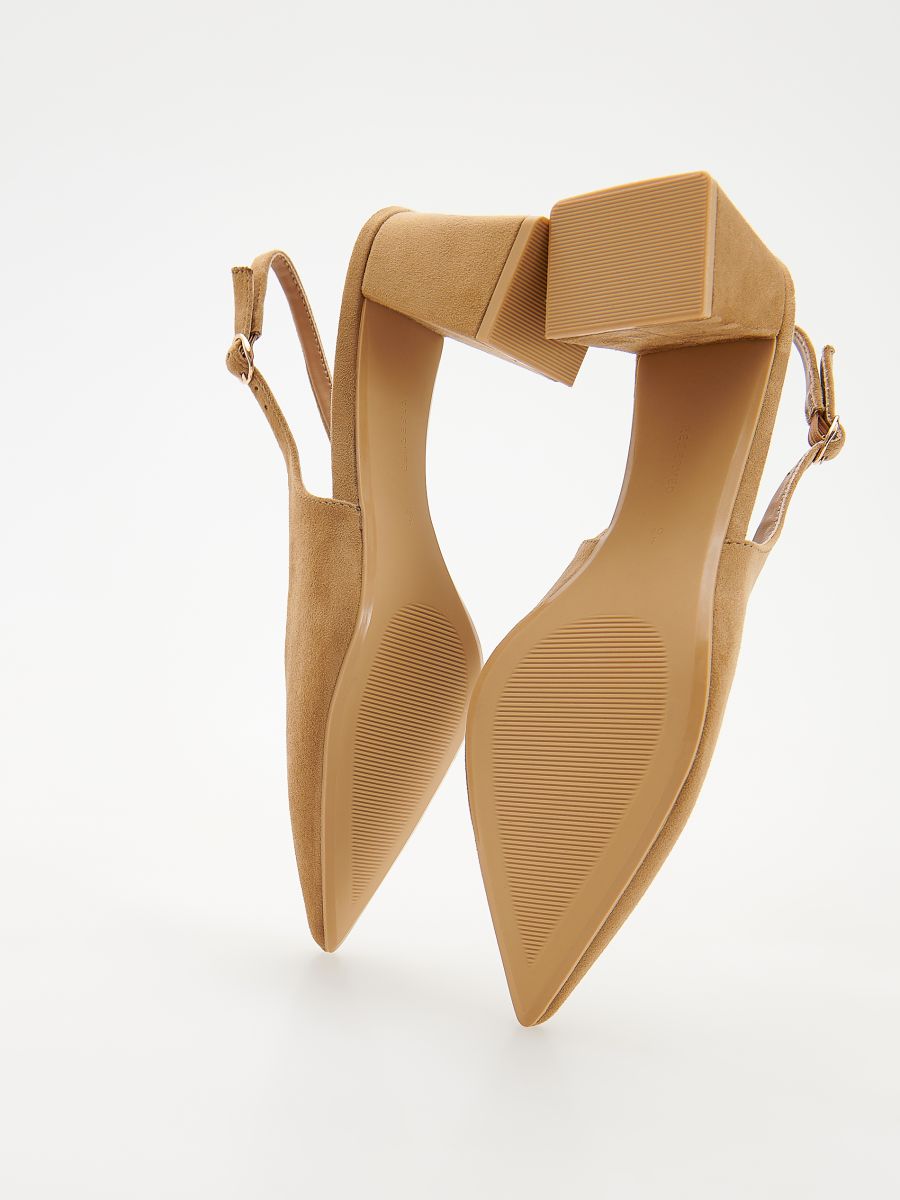 Pumps with open heel - beige - RESERVED - 5