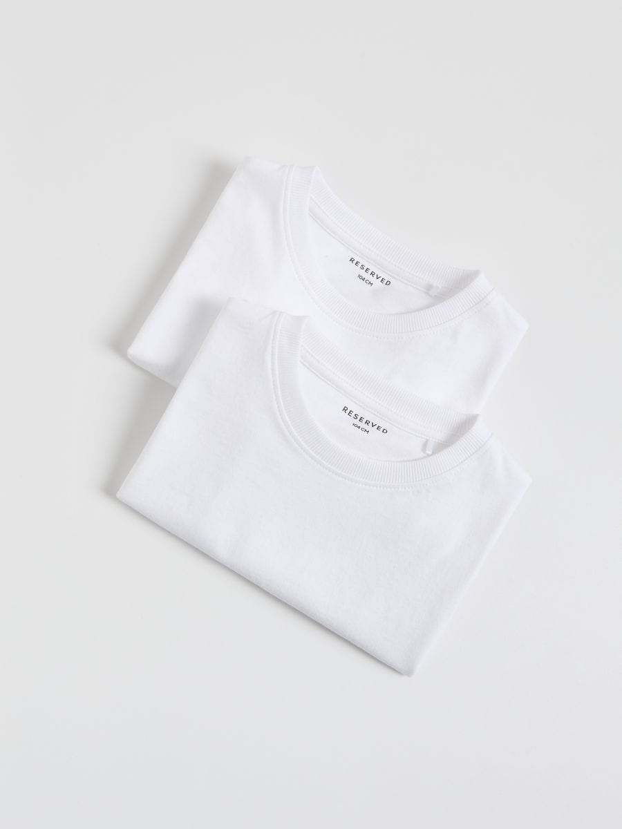 Bomulls-t-shirts i 2-pack - VIT - RESERVED