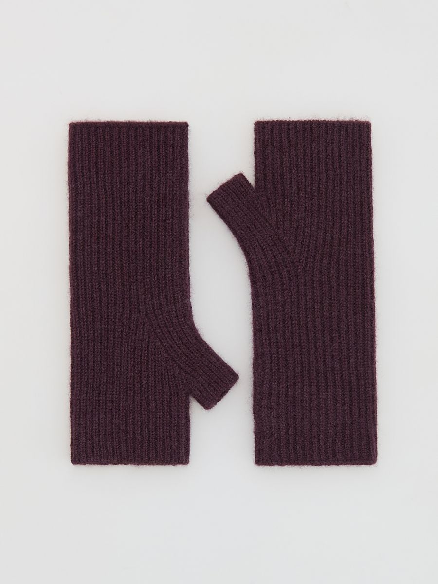 LADIES` MITTENS - mahogany - RESERVED