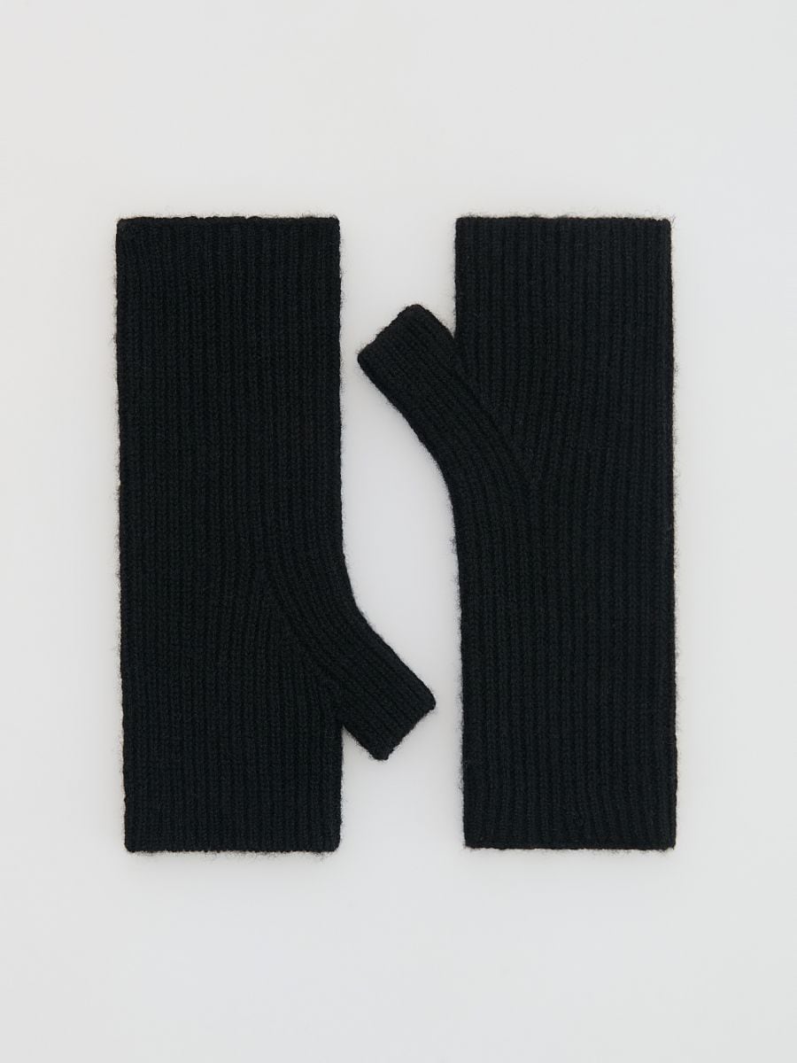 LADIES` MITTENS - black - RESERVED