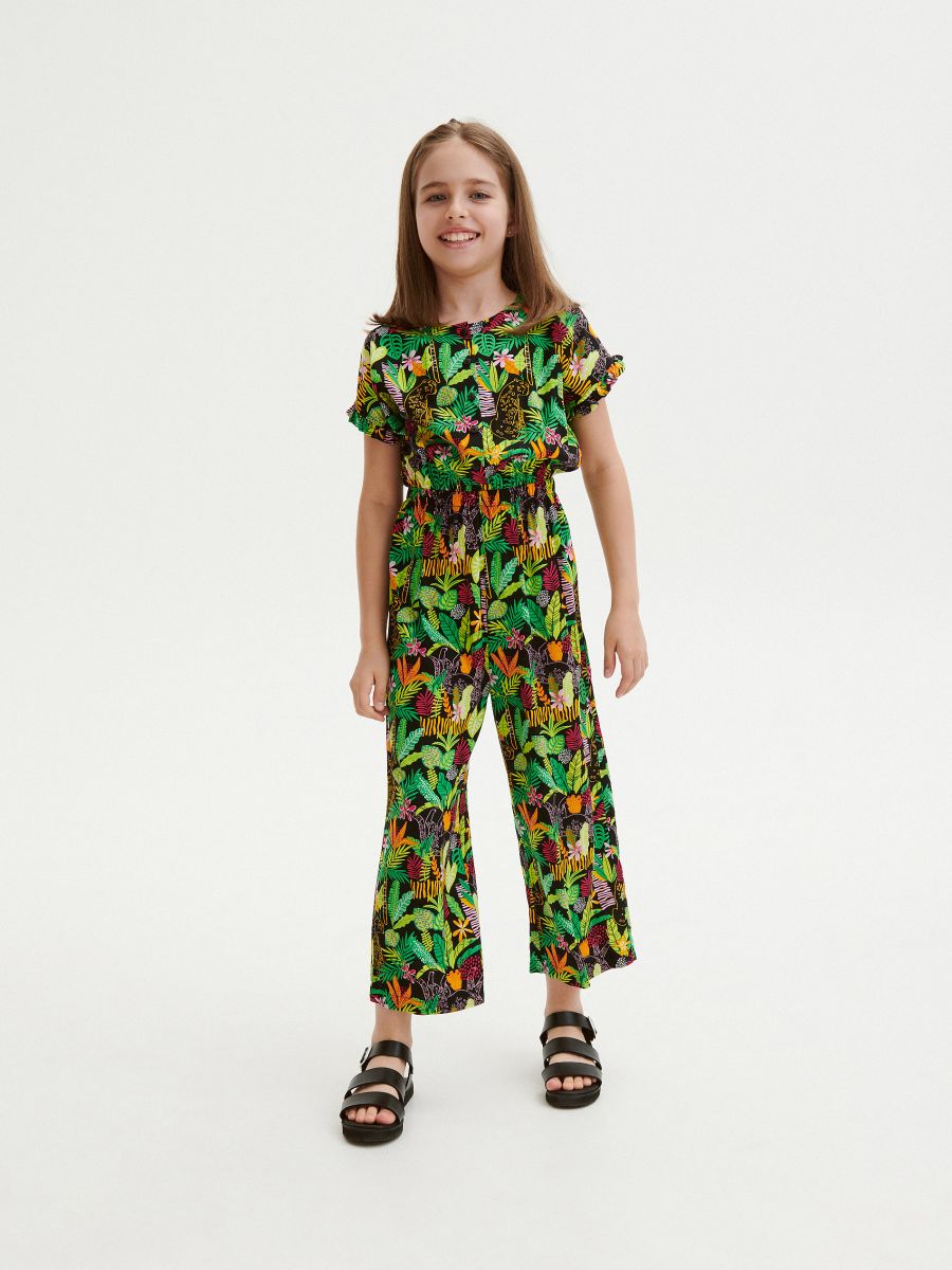 Viscose jumpsuit - multicolor - RESERVED - 4
