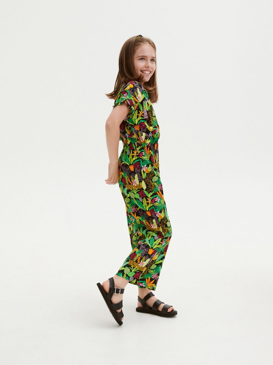 Viscose jumpsuit - multicolor - RESERVED - 4