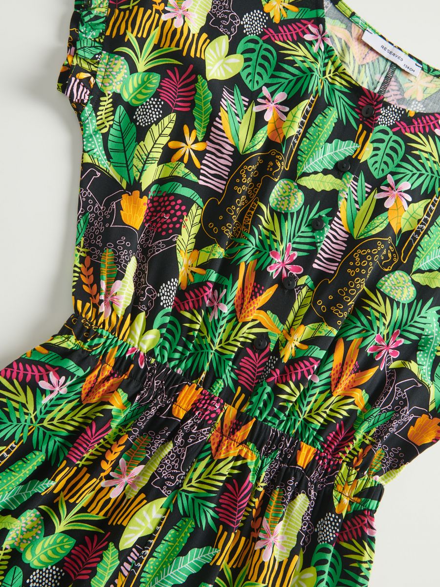 Viscose jumpsuit - multicolor - RESERVED - 6