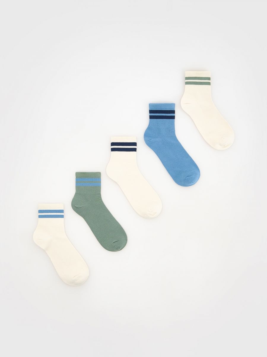 Pack de 5 pares de calcetines - azul - RESERVED