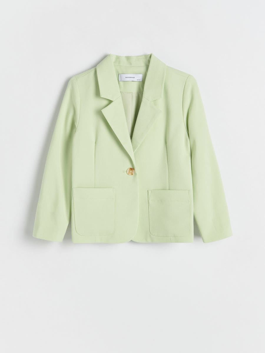 Blazer with pockets - yellow green - RESERVED - 4