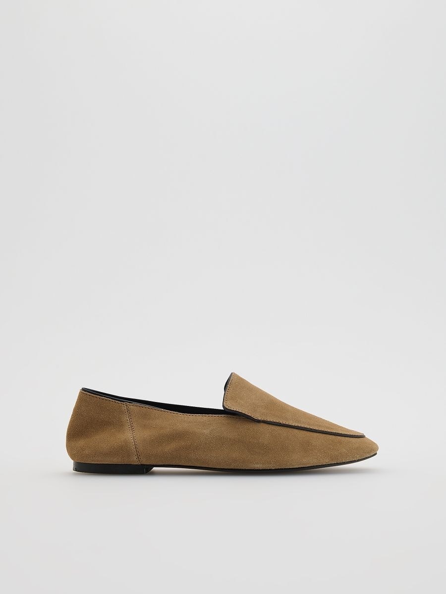 Suede loafers - beige - RESERVED