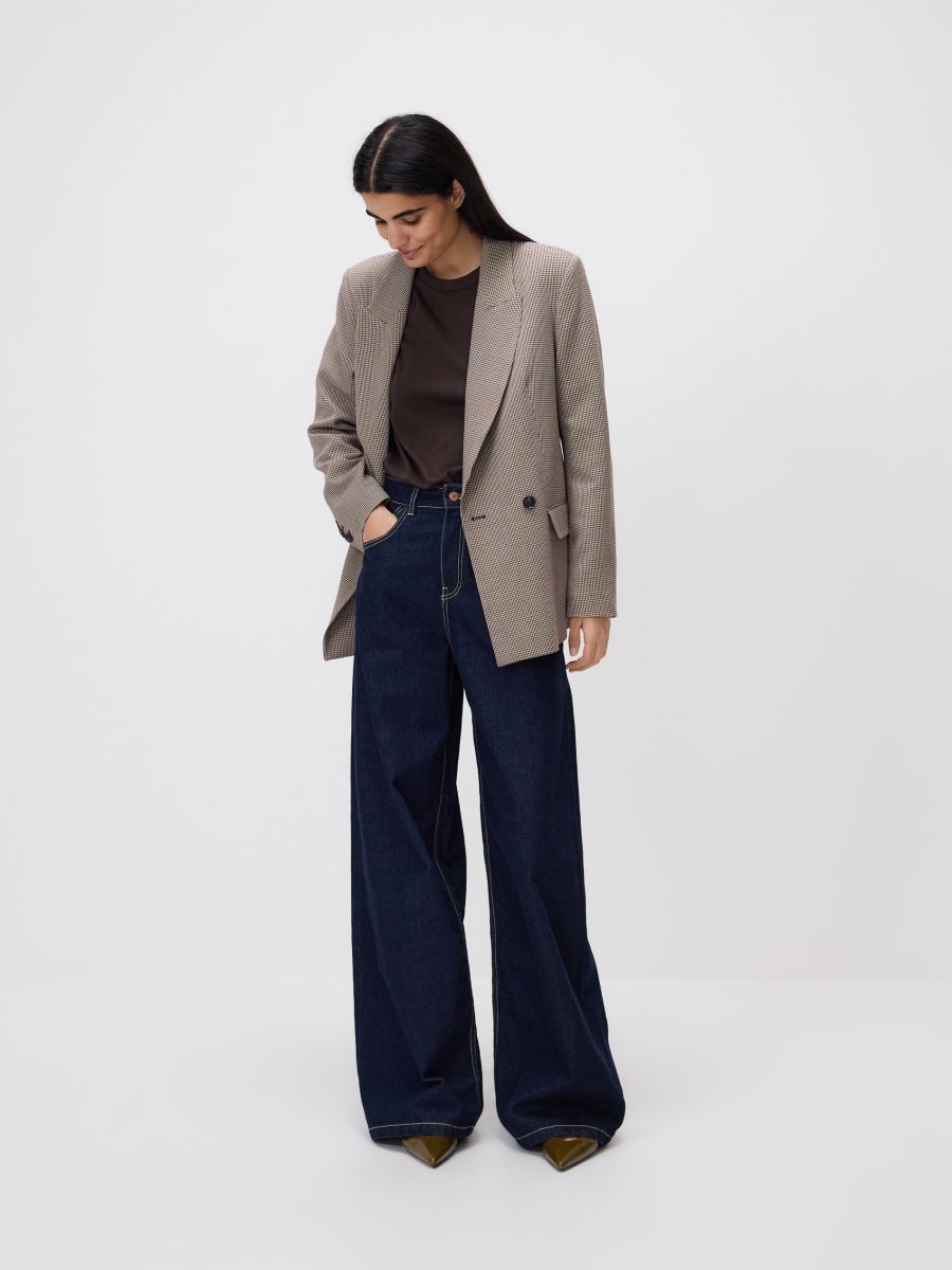 Double-breasted jacket - multicolor - RESERVED