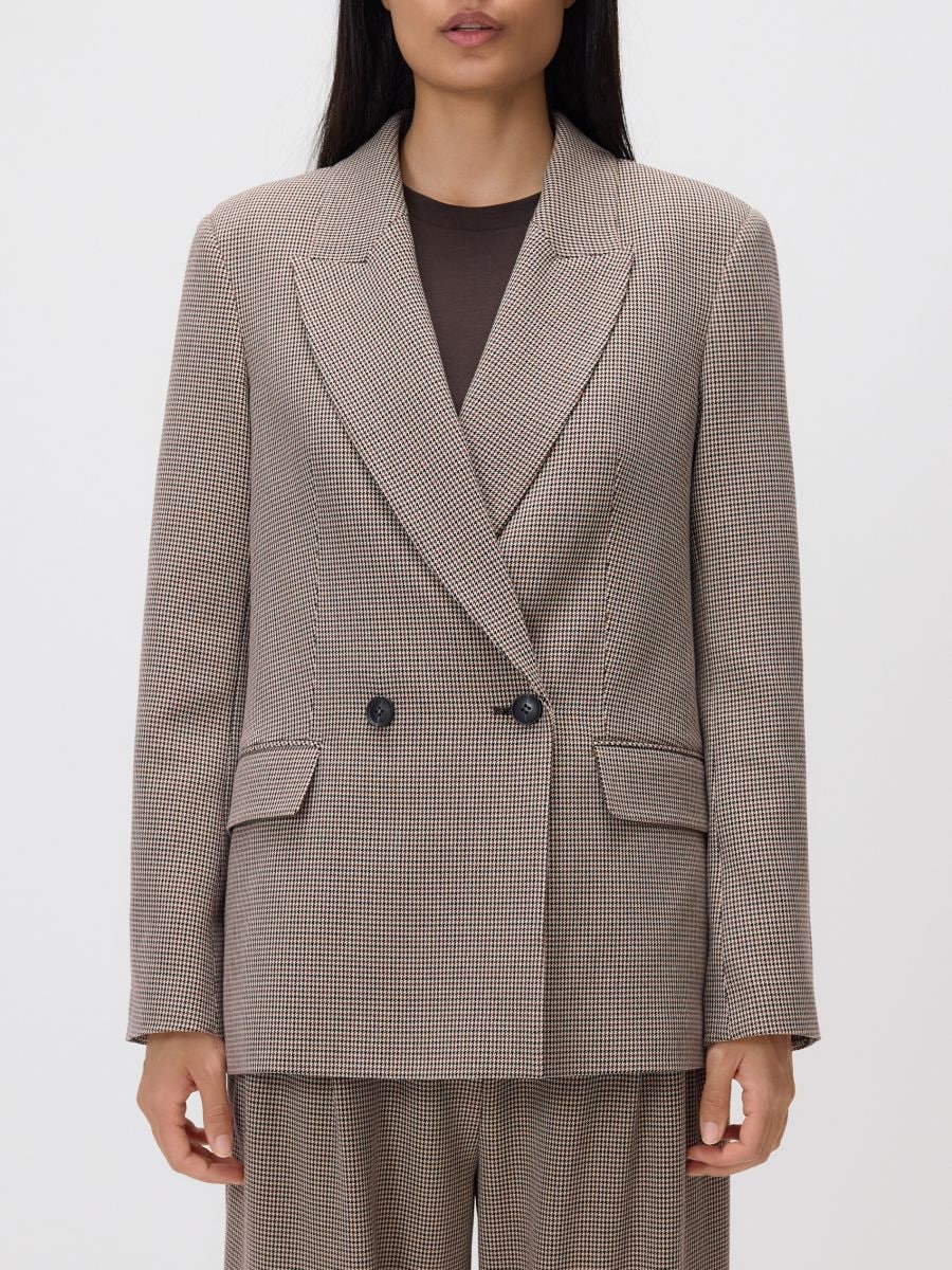 Double-breasted jacket - multicolor - RESERVED