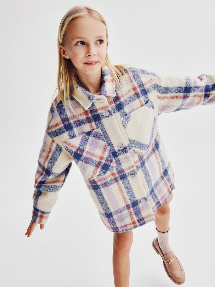 Check shacket - lavender - RESERVED - 2