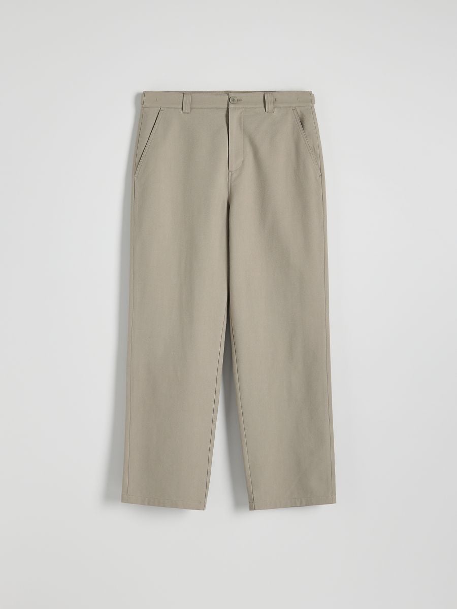 Straight viscose blend trousers - light grey - RESERVED - 5
