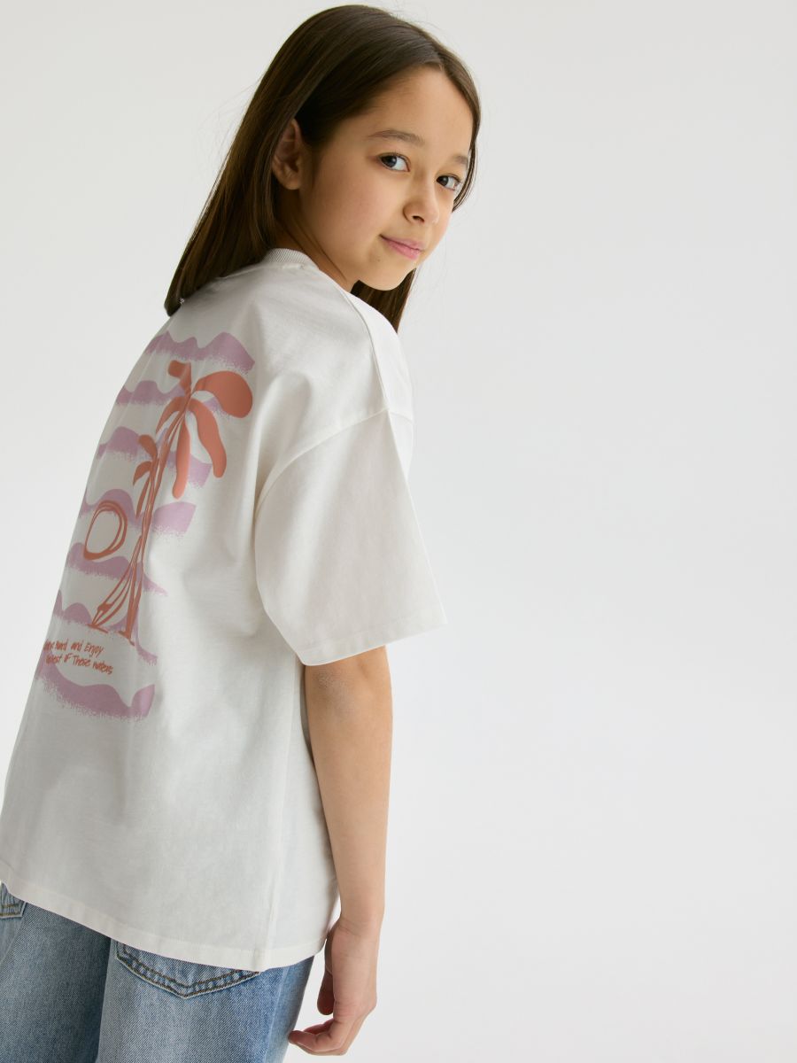 T-shirt com estampado - CREME - RESERVED