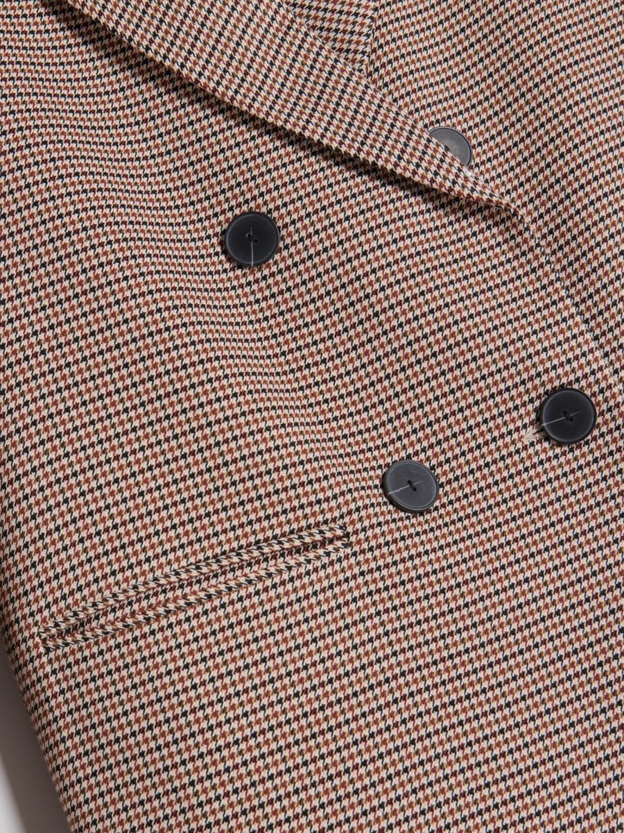 Houndstooth-mustriline kaherealine pintsak - mitmevärviline - RESERVED - 8