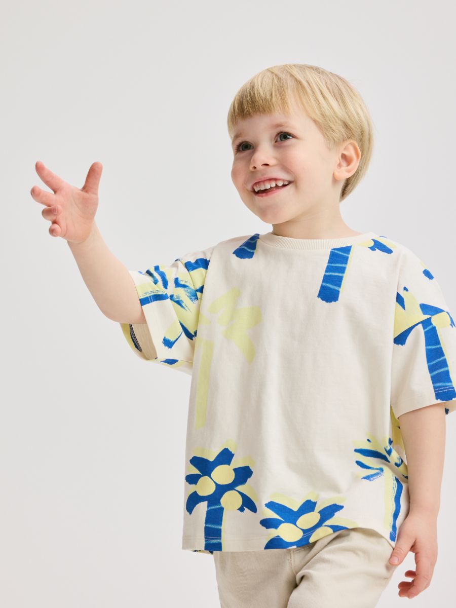T-shirt with print - beige - RESERVED - 4