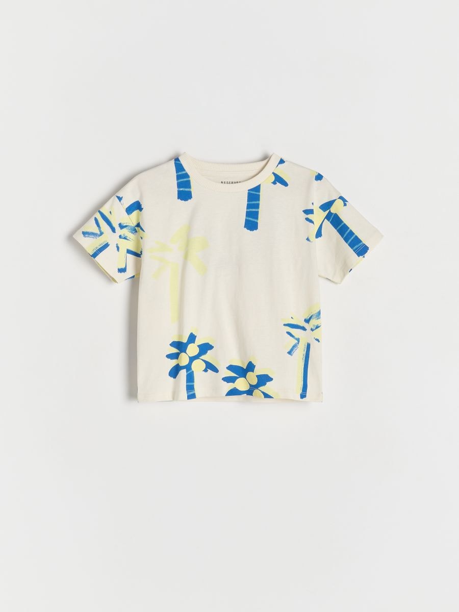 T-shirt with print - beige - RESERVED - 2
