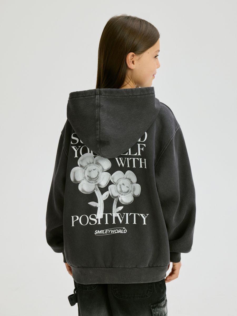 SmileyWorld® Sweatshirt - dunkelgrau - RESERVED