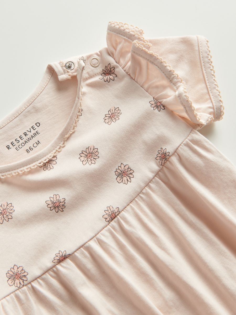 Bodysuit with ruffles - pastel pink - RESERVED - 3