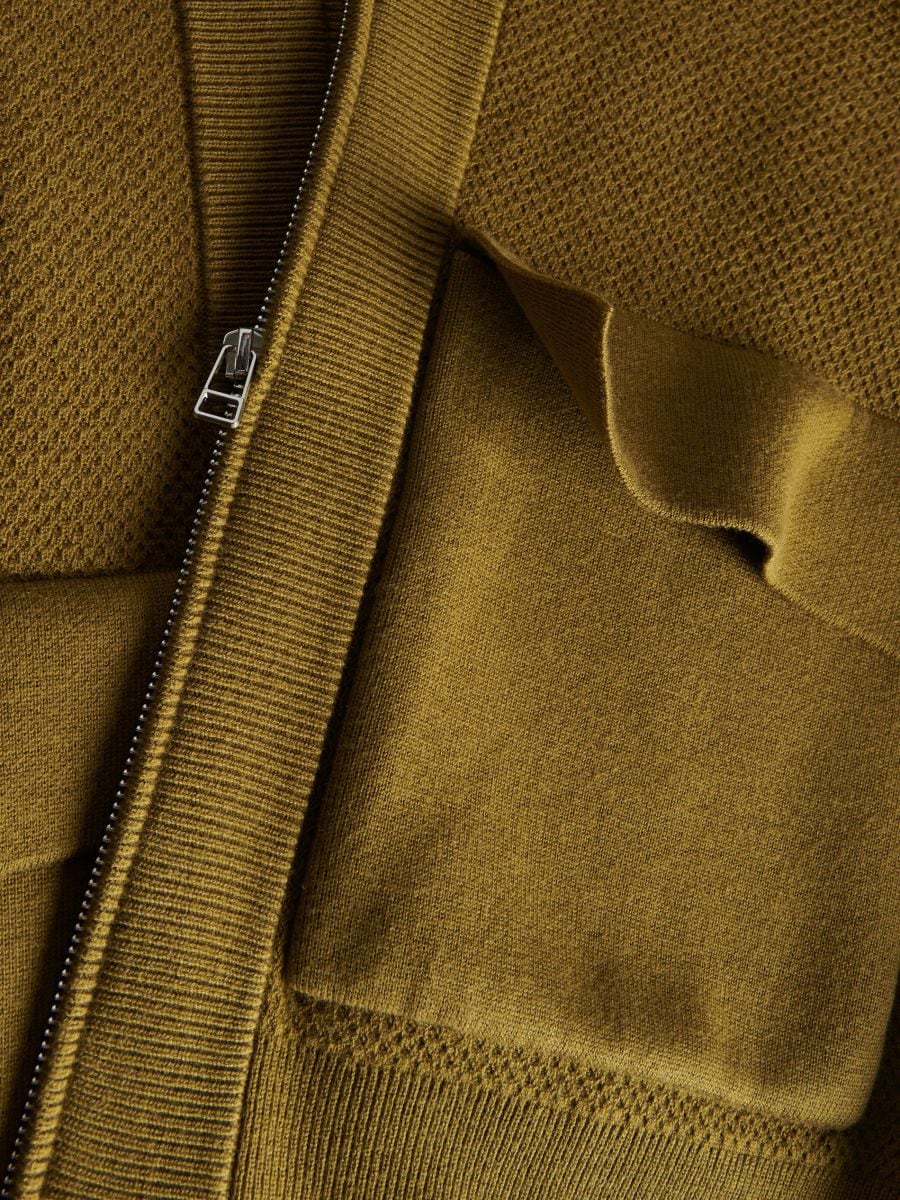 Wool blend cardigan - light olive - RESERVED - 11