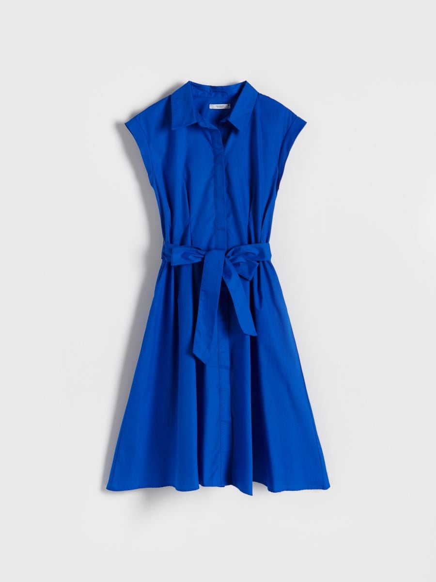 Kleid Aus Bio-Baumwolle - kobaltblau - RESERVED - 4