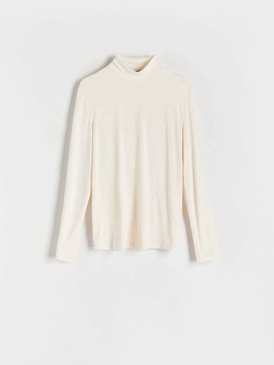 Turtleneck blouse - cream - RESERVED - 5