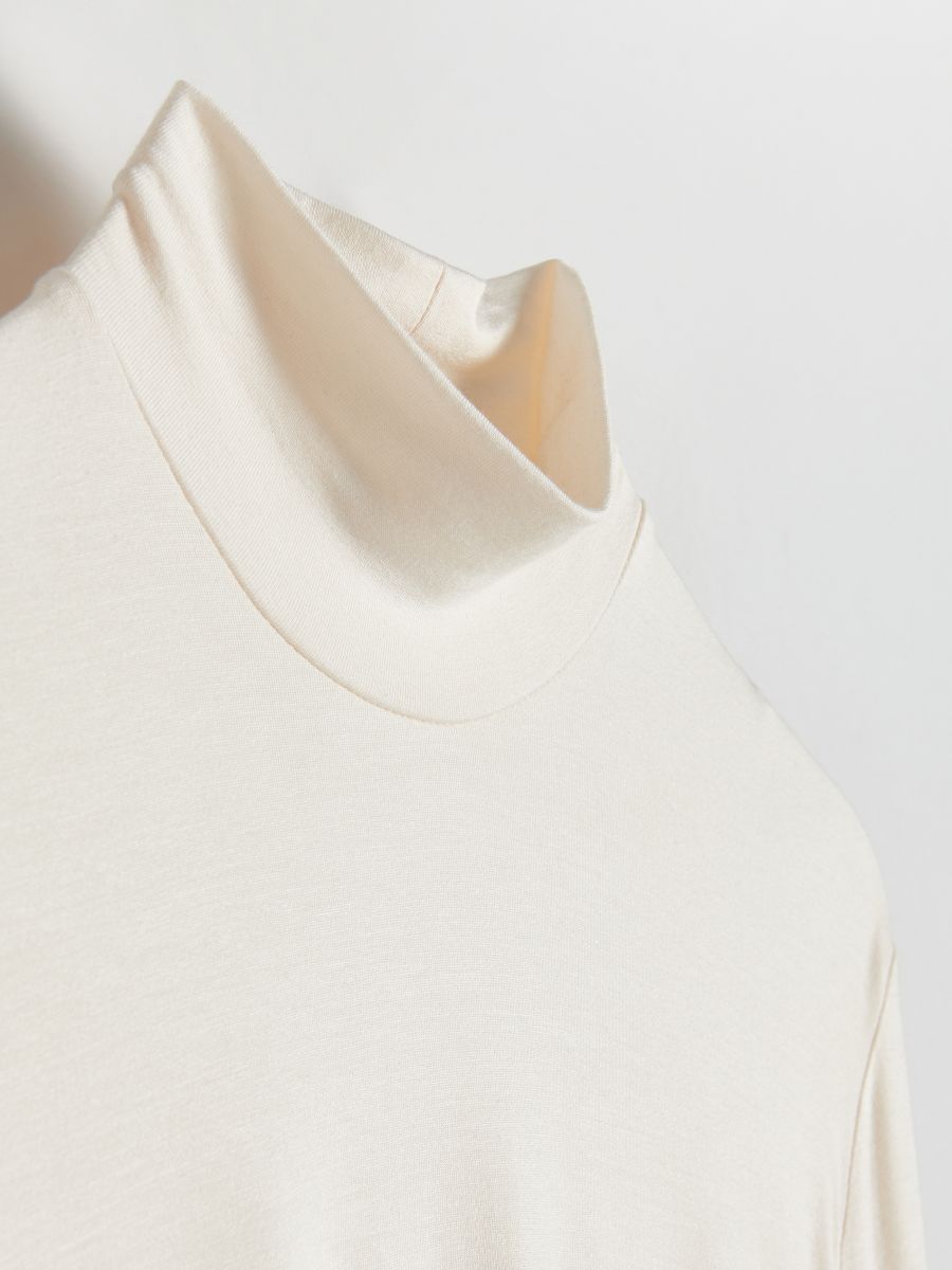 Turtleneck blouse - cream - RESERVED - 6