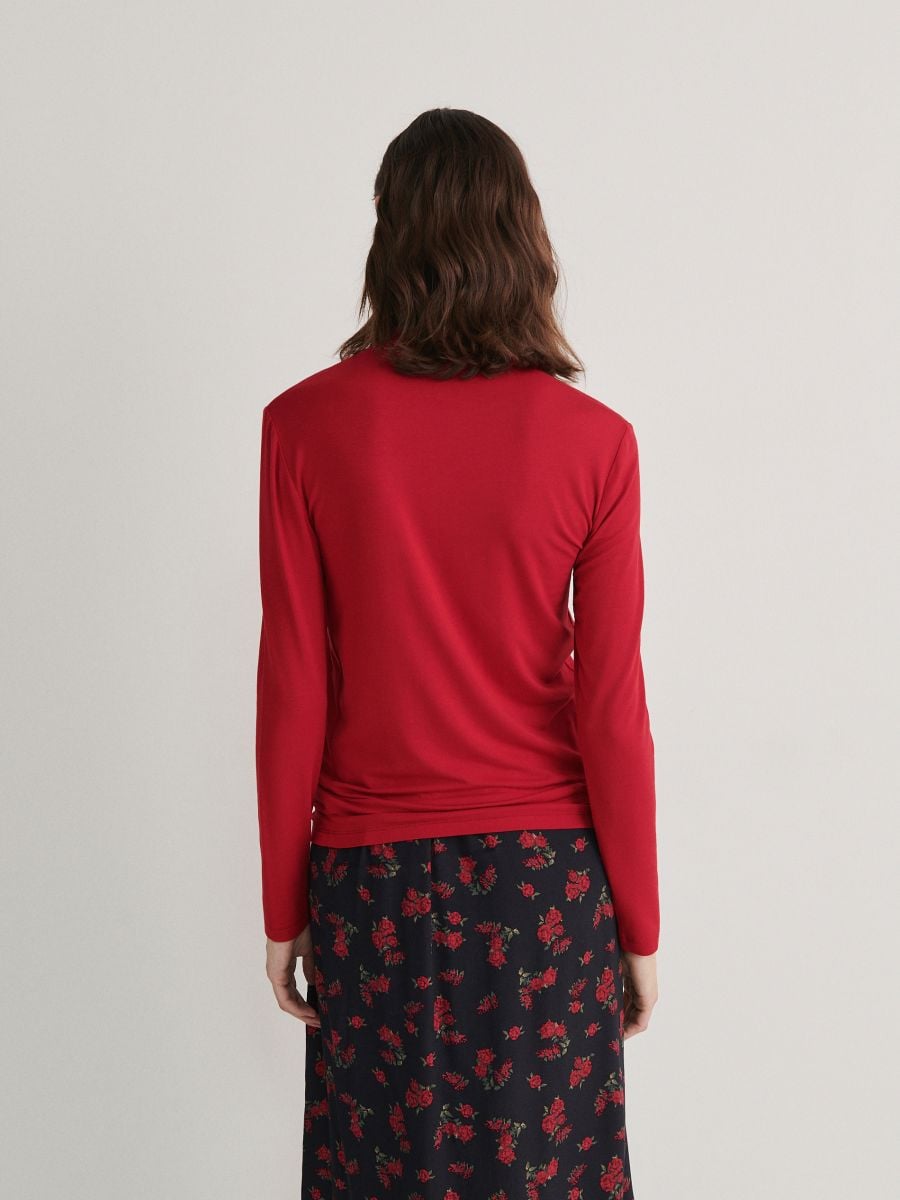 Turtleneck blouse - red - RESERVED - 4