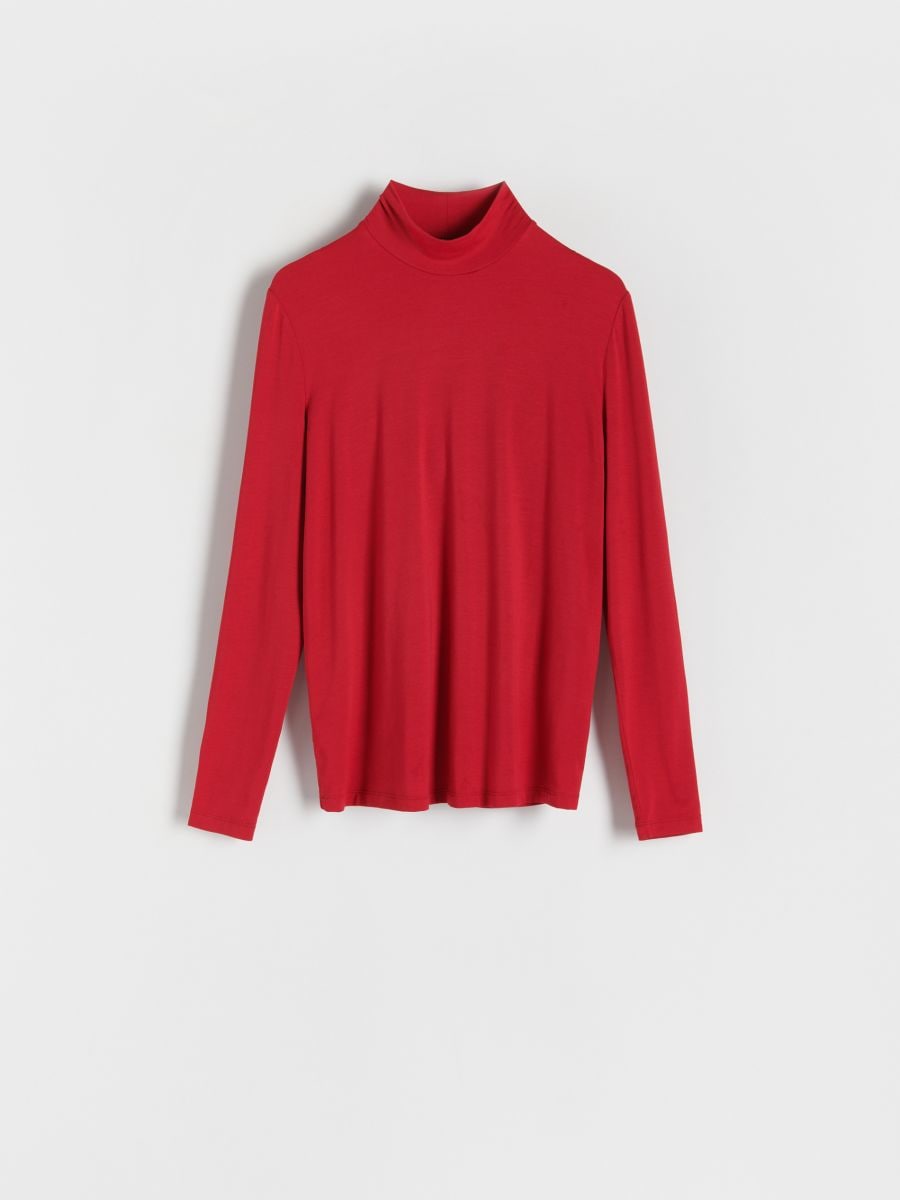 Turtleneck blouse - red - RESERVED - 5