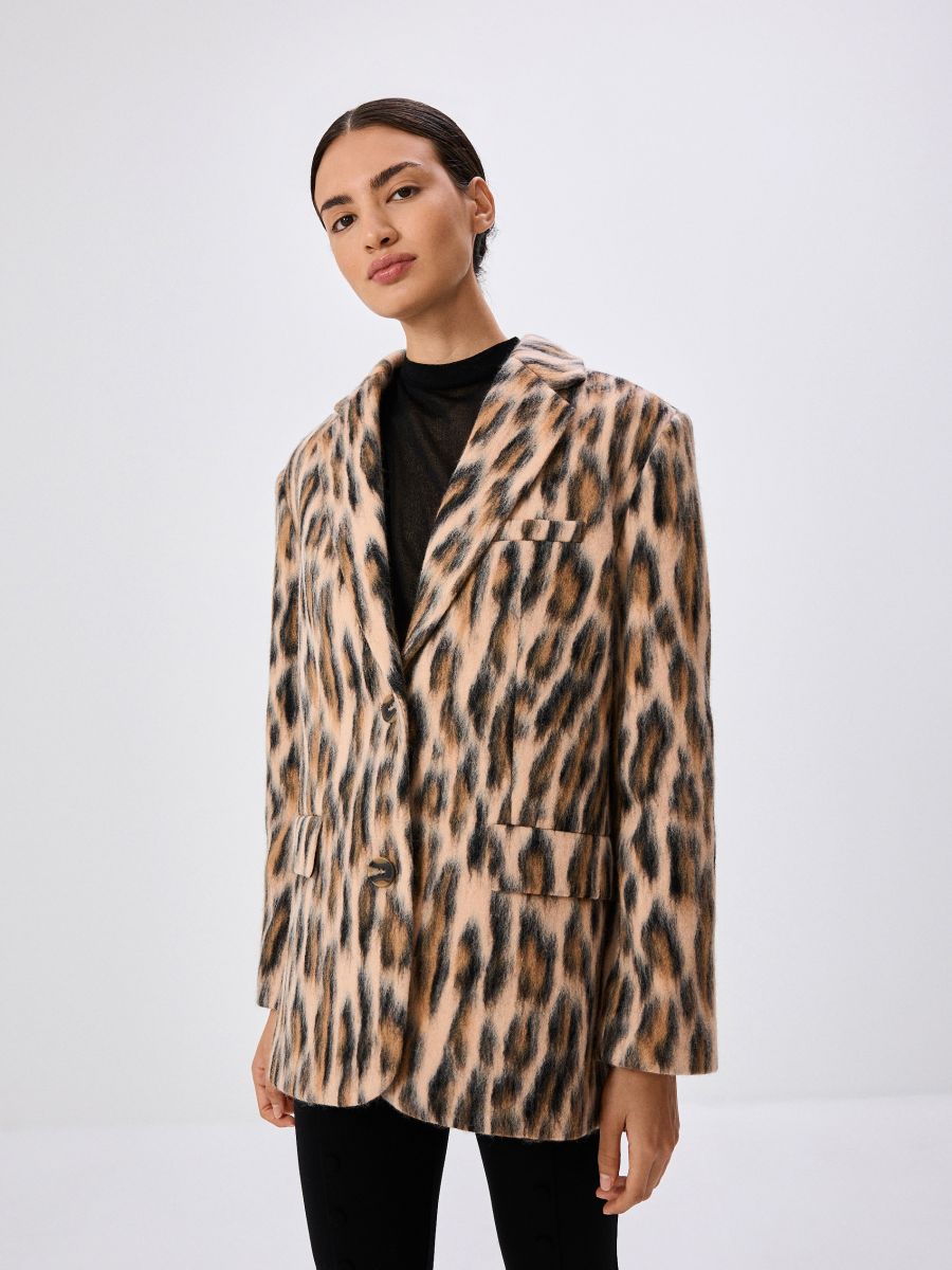 Blazer mit Animal Print Farbe bunt - RESERVED - 279CK-MLC