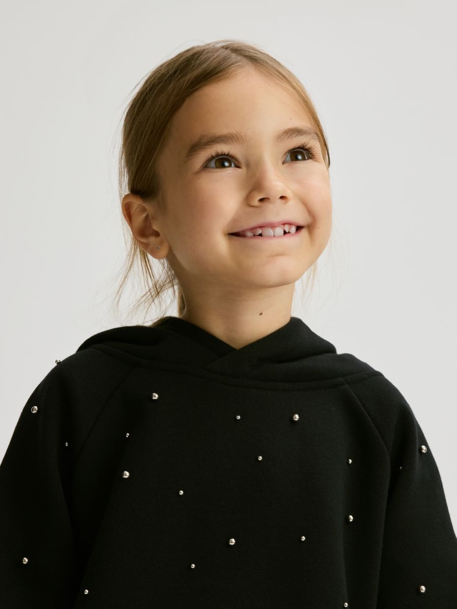 Sweatshirt mit Applikationen - schwarz - RESERVED