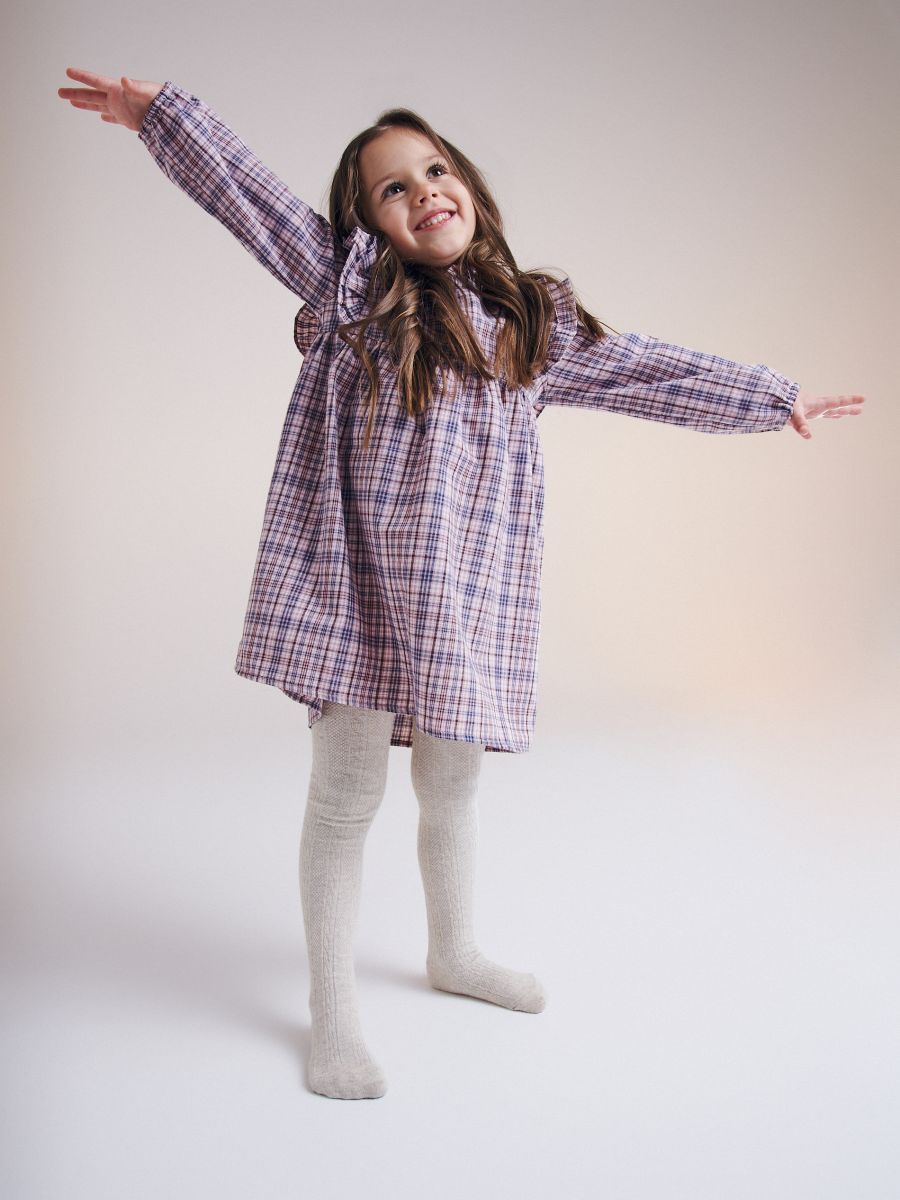 Dress with ruffle details - multicolor - RESERVED - 4