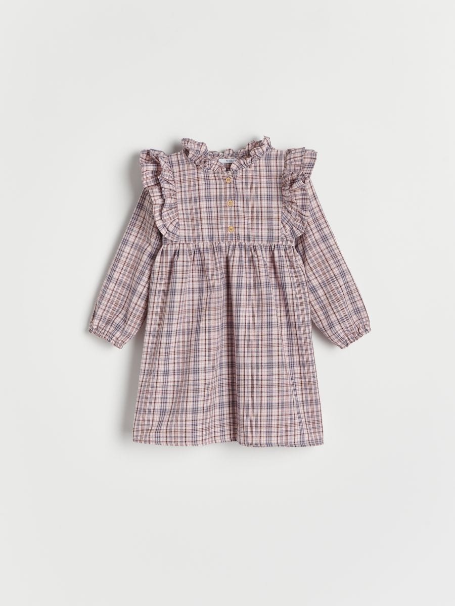 Dress with ruffle details - multicolor - RESERVED - 3