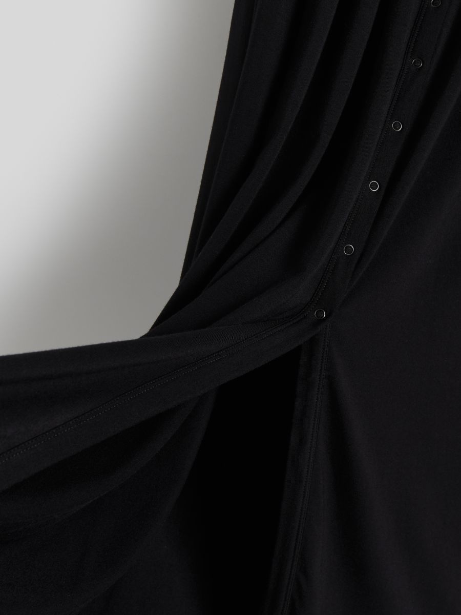 Maxikleid mit Spaghettiträgern - schwarz - RESERVED - 6
