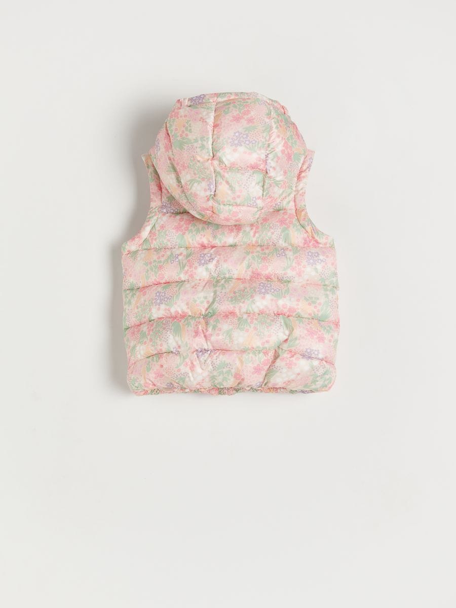 Insulated vest with floral pattern - multicolor - RESERVED - 4