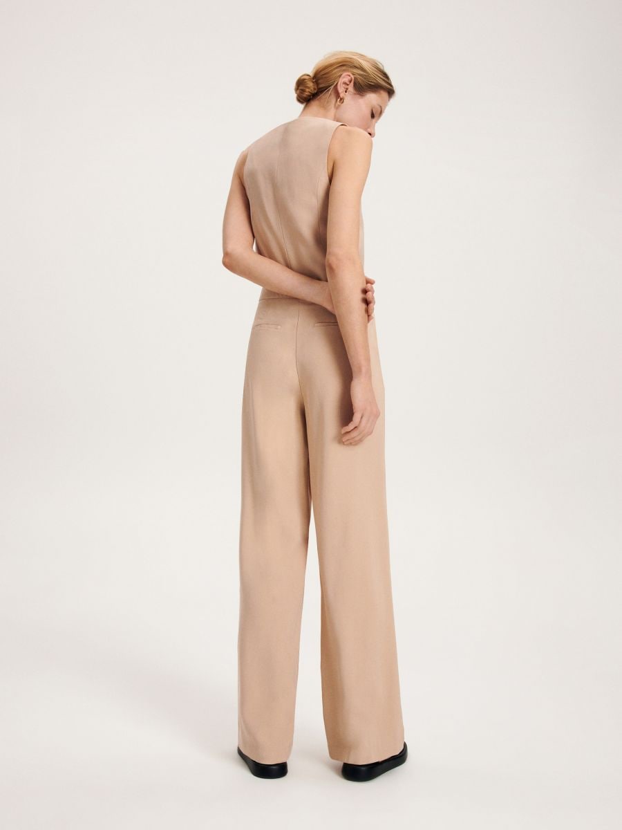 Viscose trousers - beige - RESERVED - 2