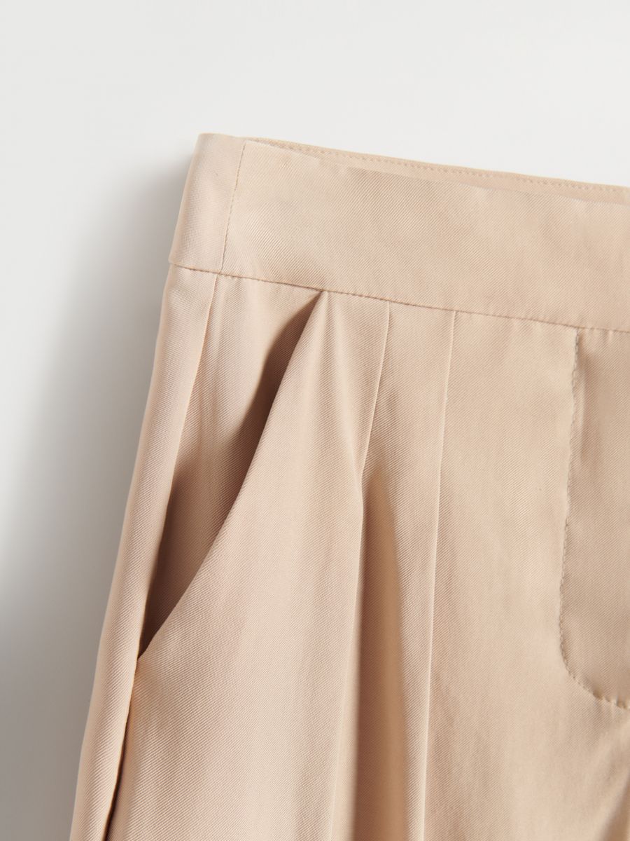 Viscose trousers - beige - RESERVED - 5