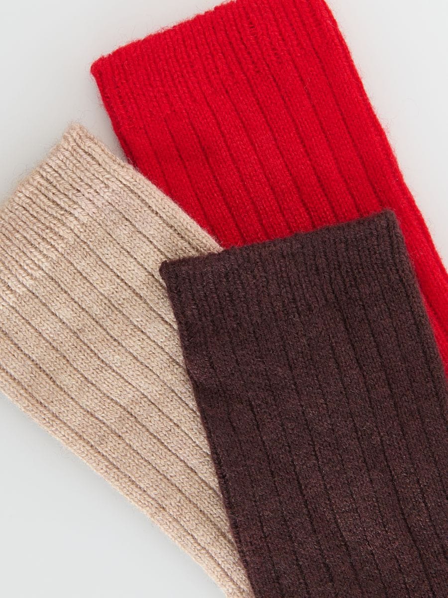 Wool blend socks - red - RESERVED - 2